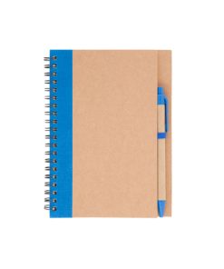 Libreta ecológica con detalle azul