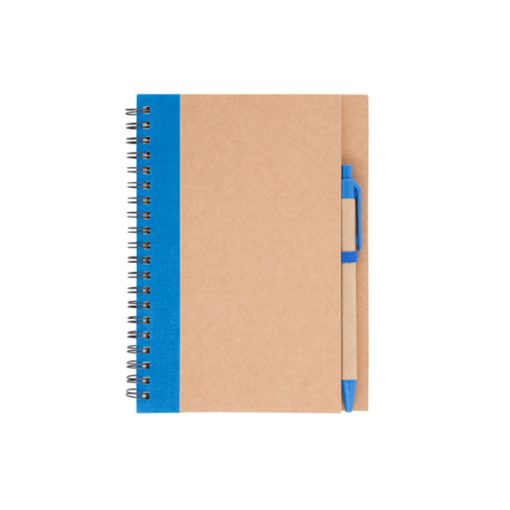 Libreta ecológica con detalle azul