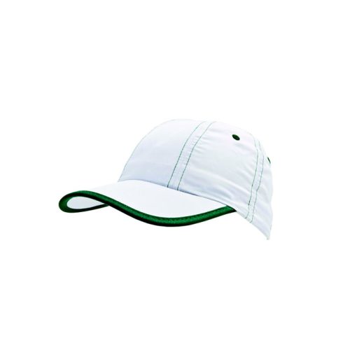 Gorra de microfibra con detalle en verde