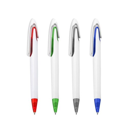 Bolígrafo plástico con detalle de color