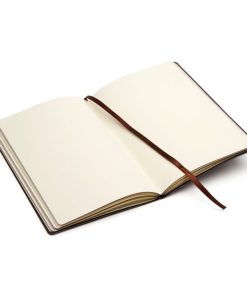 Cuaderno de cuero Pampero abierto