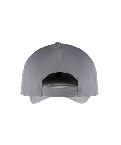 Parte trasera de gorra gris de microfibra