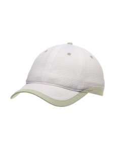 Gorra de microfibra blanca con detalle claro
