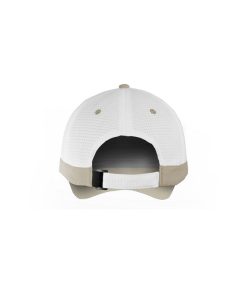 Gorra de microfibra blanca con detalle claro