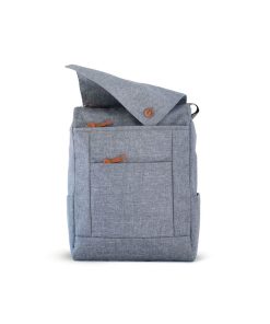 Mochila Urbana gris abierta