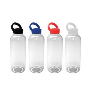 Botella de plástico con tapa de color