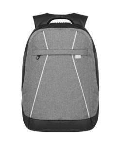 Mochila portanotebook gris para merchandising empresarial