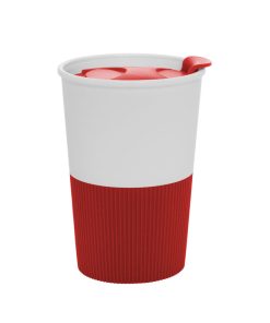 Vaso térmico de plástico rojo