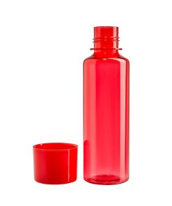 Botella roja con tapa plástica