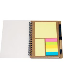 Libreta con post it y tapa transparente