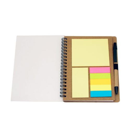 Libreta con post it y tapa transparente